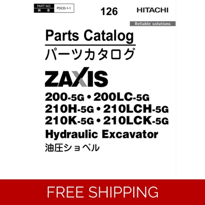 HITACHI ZX200-5G, ZX210-5G SERIES PARTS MANUAL